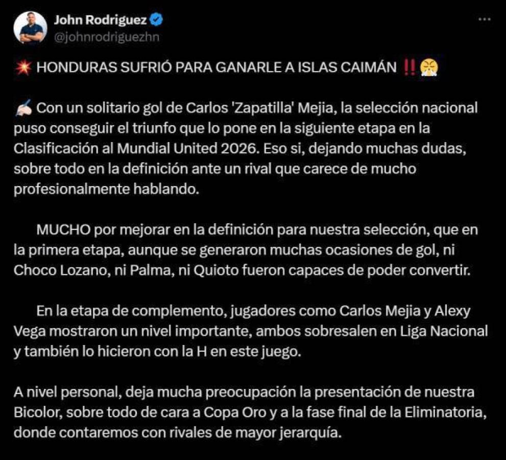¡No los perdonan! Así reaccionan los medios tras partido de Honduras ante Islas Caimán