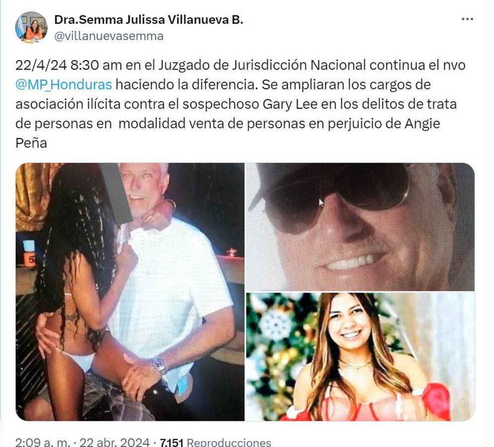 Julissa Villanueva asegura que ampliarán cargos contra Gary Lee relacionados a Angie Peña
