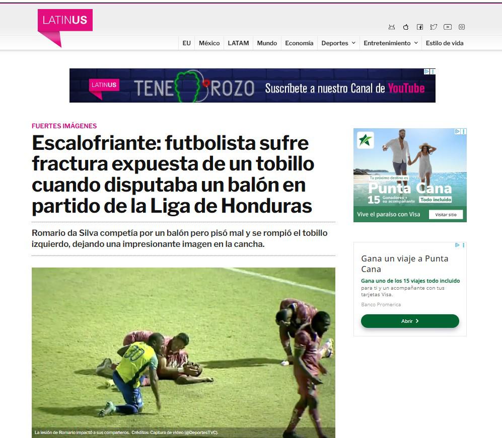 Así reaccionan los medios internacionales tras terrible lesión de Romario da Silva