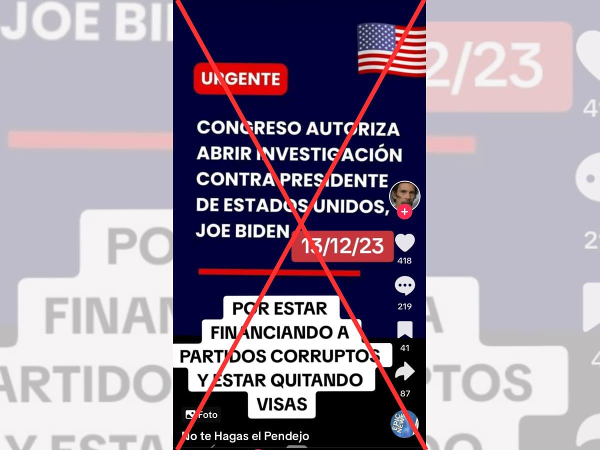$!Captura de pantalla a una publicación en TikTok, realizada el 14 de diciembre de 2023.