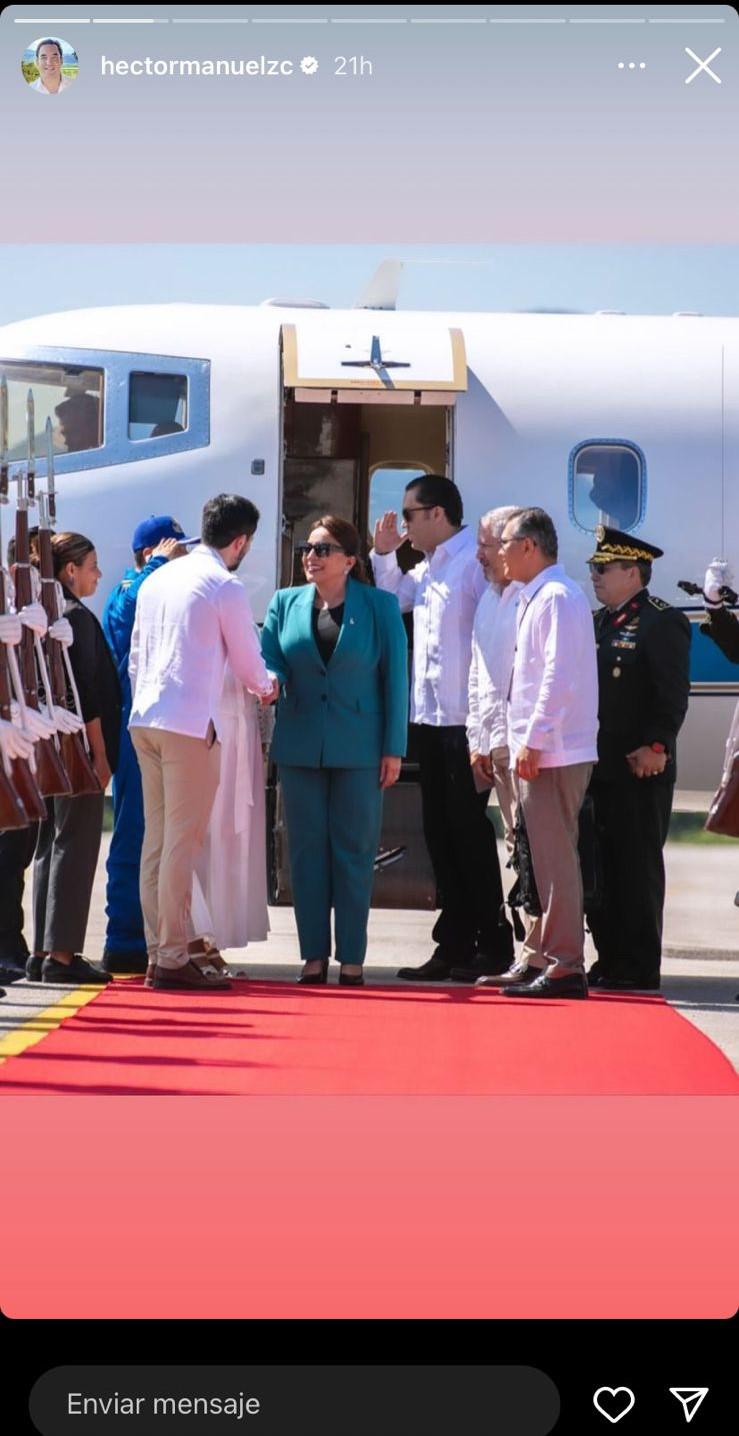 $!Captura de pantalla a una historia de Héctor Zelaya, secretario privado de la presidencia, realizada el 23 de octubre de 2023.