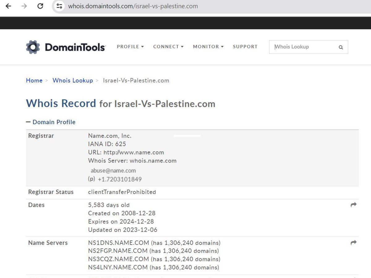 $!Captura de pantalla al resultado de la fecha de creación del sitio web en Domaintools.