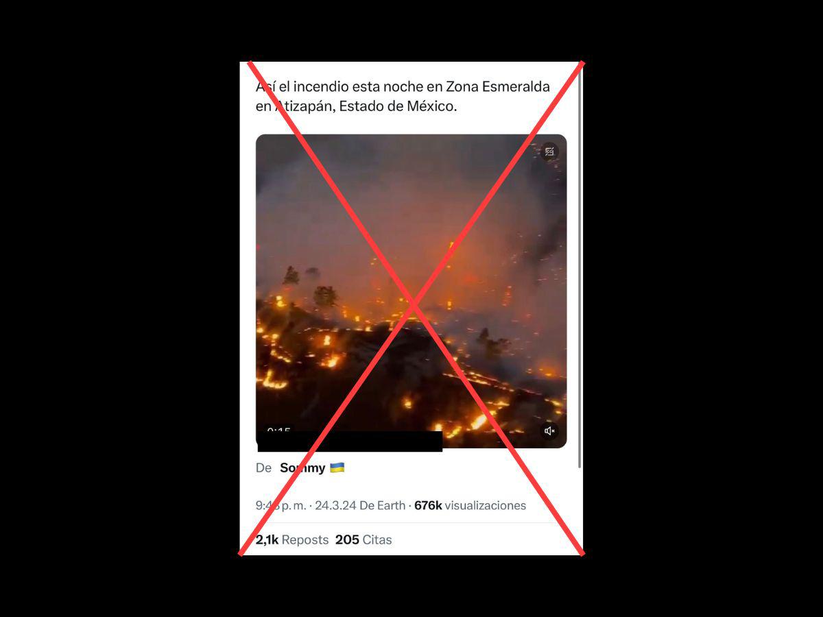 $!Captura de pantalla a una publicación de X realizada el 26 de marzo de 2024.