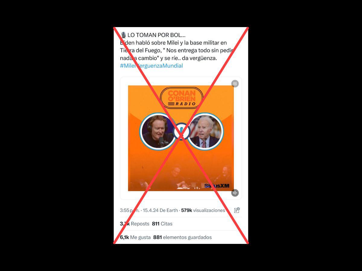 $!Captura de pantalla a una publicación de X realizada el 23 de abril de 2024.