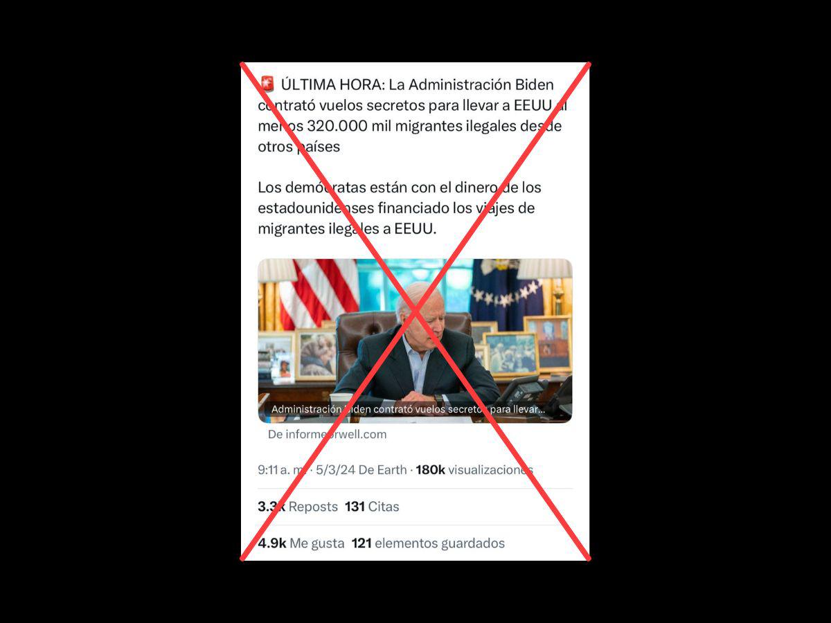 Captura de pantalla a una publicación de X realizada el 9 de abril de 2024. $!Captura de pantalla a una publicación de X realizada el 9 de abril de 2024.