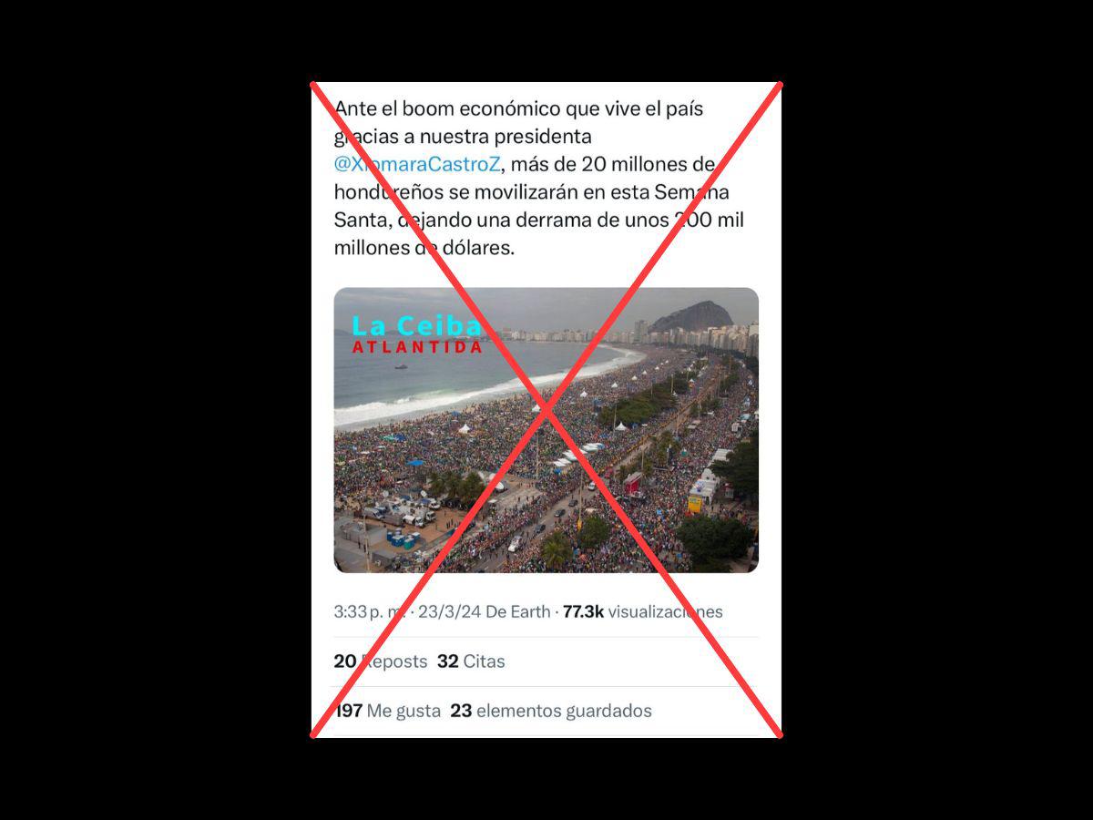 $!Captura de pantalla a una publicación de X hecha el 28 de marzo de 2024.