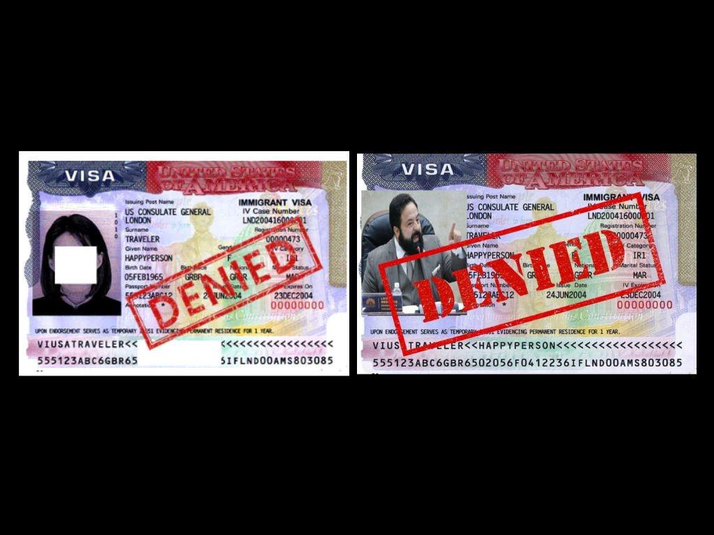 $!A la izquierda, la plantilla de la visa denegada encontrada en un sitio web de Rusia. A la derecha, la imagen que circula en redes sociales, grupos de WhatsApp y medios de comunicación.