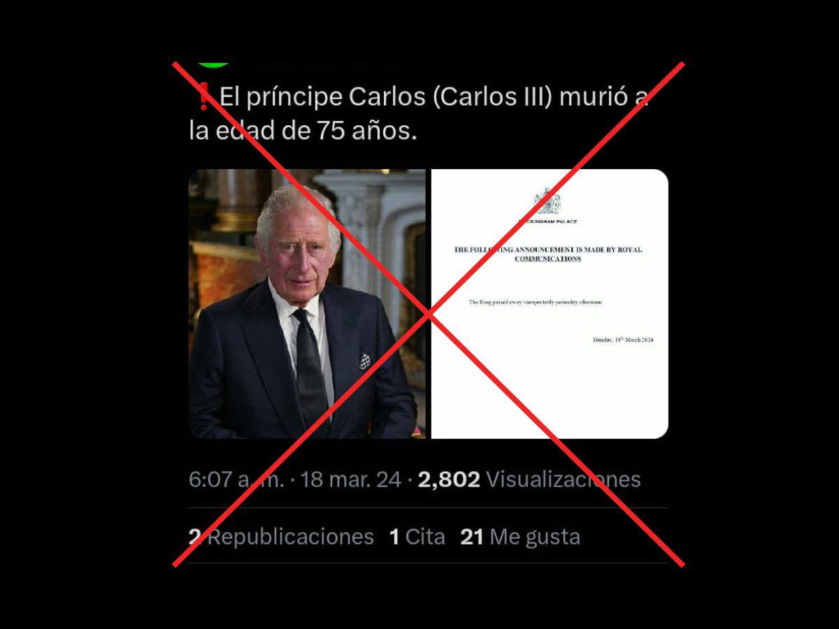 $!Captura de pantalla a una publicación de X realizada el 18 de marzo de 2024.