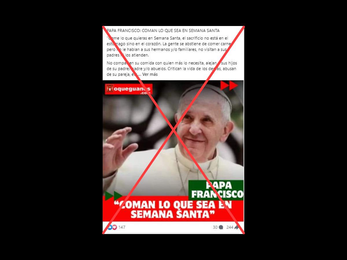 $!Captura de pantalla a una publicación de Facebook hecha el 29 de marzo de 2024.